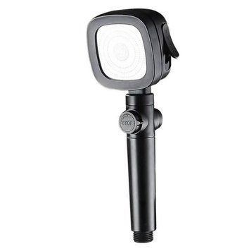 Насадка для душу душова лійка з кнопкою на 4 режими подачі води Shower head UKC 649 чорна 3423_And фото