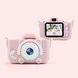 Дитячий цифровий фотоапарат з екраном 2" Children Fun Camera 3617 дитяча акумуляторна камера для фото і відео з вбудованими іграми і підтримкою MicroSD Рожевий 3617A Pink фото 2