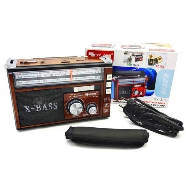 Портативний акумуляторний радіоприймач із ліхтариком Golon RX 381 USB+SD RX 381 фото