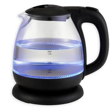 Електрочайник Domotec MS-7910 | 1.0 л, LED-підсвітка, скляний корпус, 1650 Вт MS 7910 фото