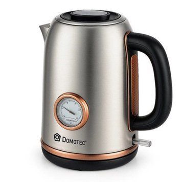 Електричний чайник Domotec MS-7849 | 1.7 л, 2200 Вт, з нержавіючої сталі, термометр, поворотна база 360&deg; MS 7849 фото
