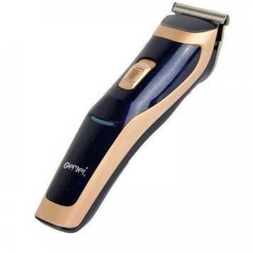 Машинка для стрижки волос и бороды бритва триммер Geemy GM-6005 Pro Синий + Щеточка для чистки GM 6005 фото