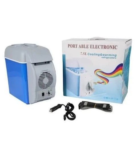 Портативний автомобільний холодильник 7.5 л Cooling&Warming Refrigerators 3983 від прикурювача DC 12V/24V 17х32х30см 3983A фото
