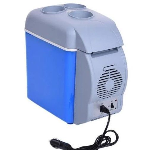 Портативний автомобільний холодильник 7.5 л Cooling&Warming Refrigerators 3983 від прикурювача DC 12V/24V 17х32х30см 3983A фото