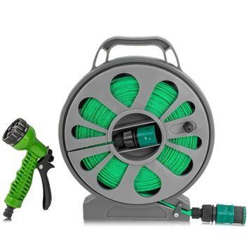 Садовий шланг для поливу Garden Hose 4120 15 м на котушці з пістолетом розпилювачем на 7 режимів 4120A фото