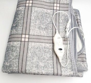 Тепле електропростирадло з підігрівом Electric Blanket 150х180см у клітинку сіра НФ-00005649 фото
