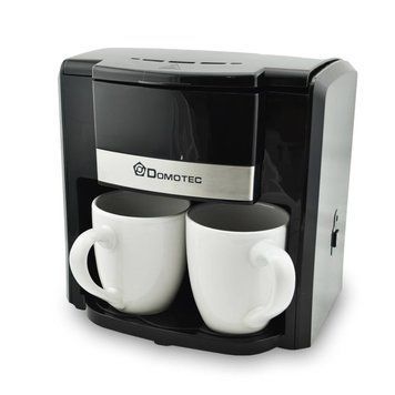 Кавоварка кавомашина електрична крапельна Domotec MS-0708 на 2 чашки чорна MS 0708 фото