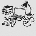 Офіс, школа, книги, творчість